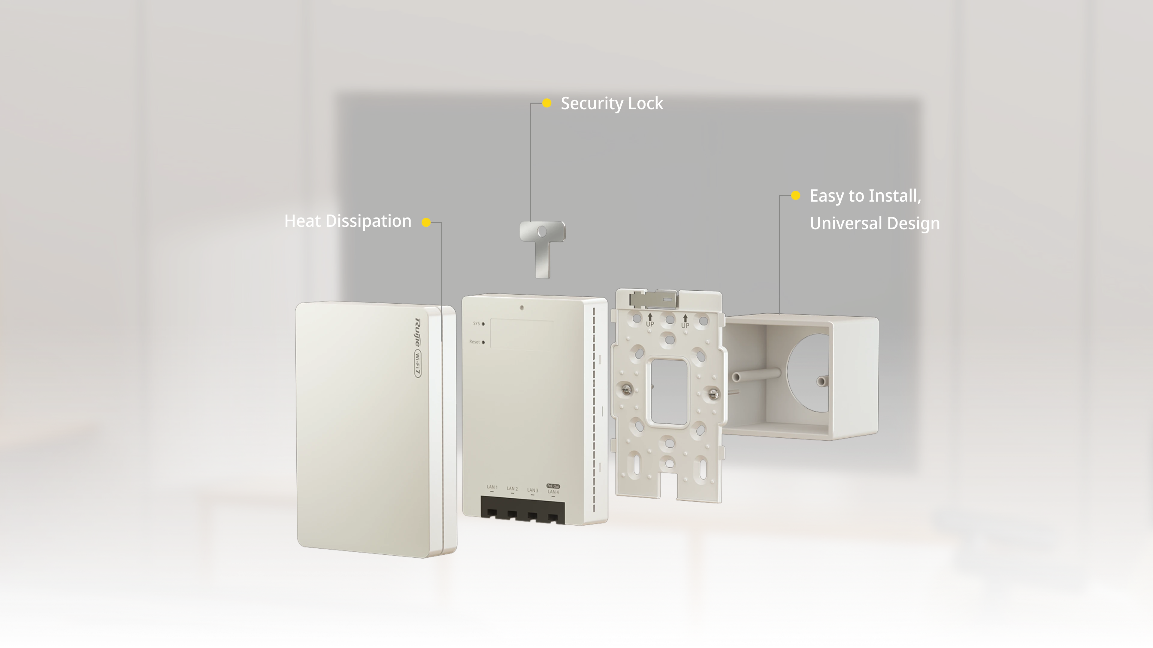 Ruijie RG-RAP72-Wall, Ruijie BE3600 Dual-Band Wall-Mount Wi-Fi 7 Access Point thumbnail 10