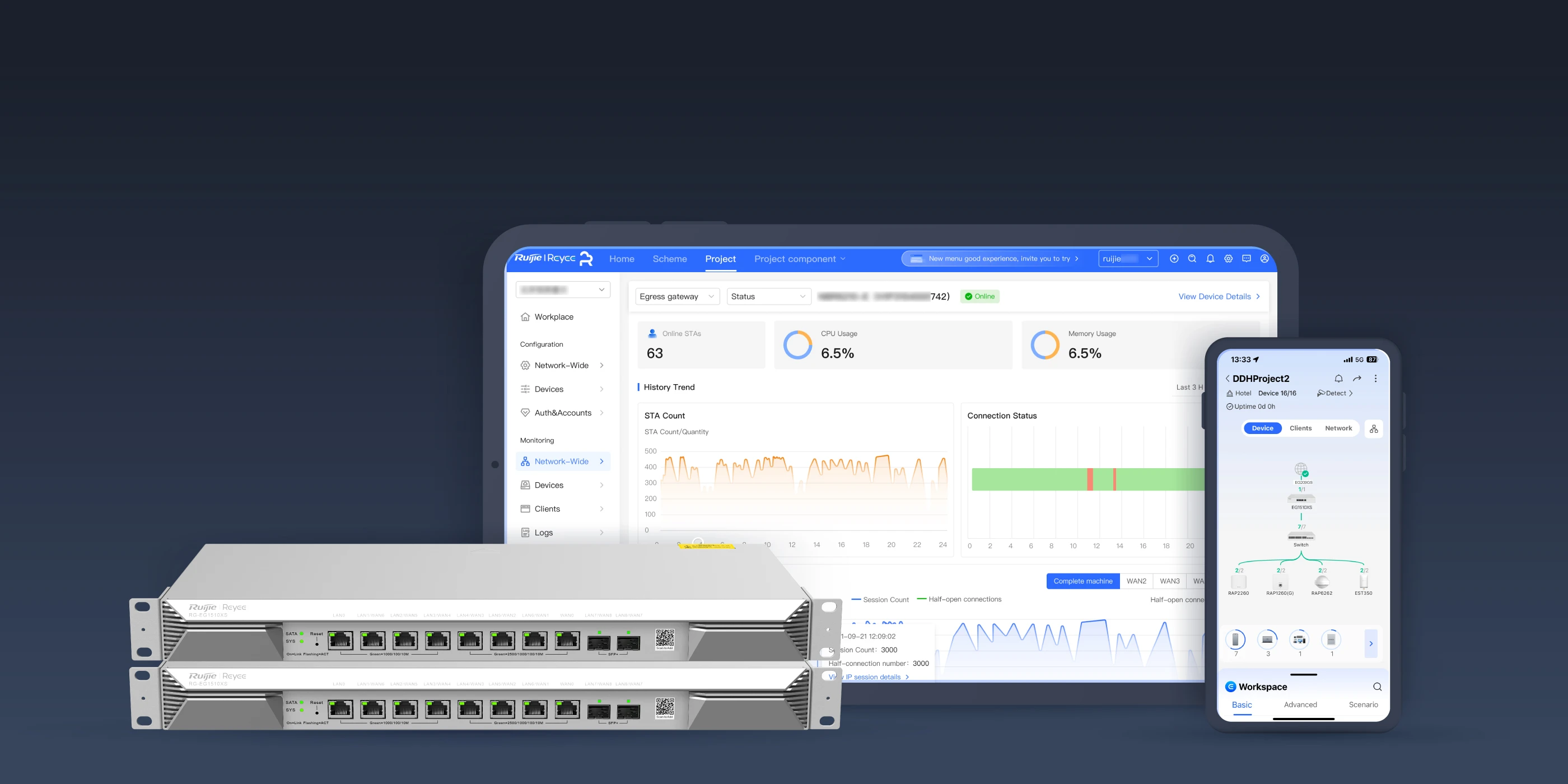 Ruijie RG-EG1510XS: The Powerful EG go BIG, Next Level Flagship Business Router For Up To 1500 Clients thumbnail 6