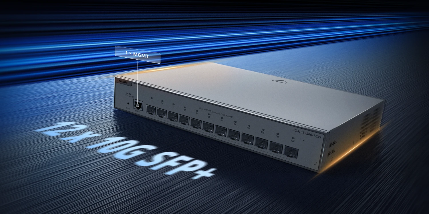 Ruijie RG-NBS5500-12XS, 12-Port Full 10G SFP+ Layer 3 Managed Switch thumbnail 2