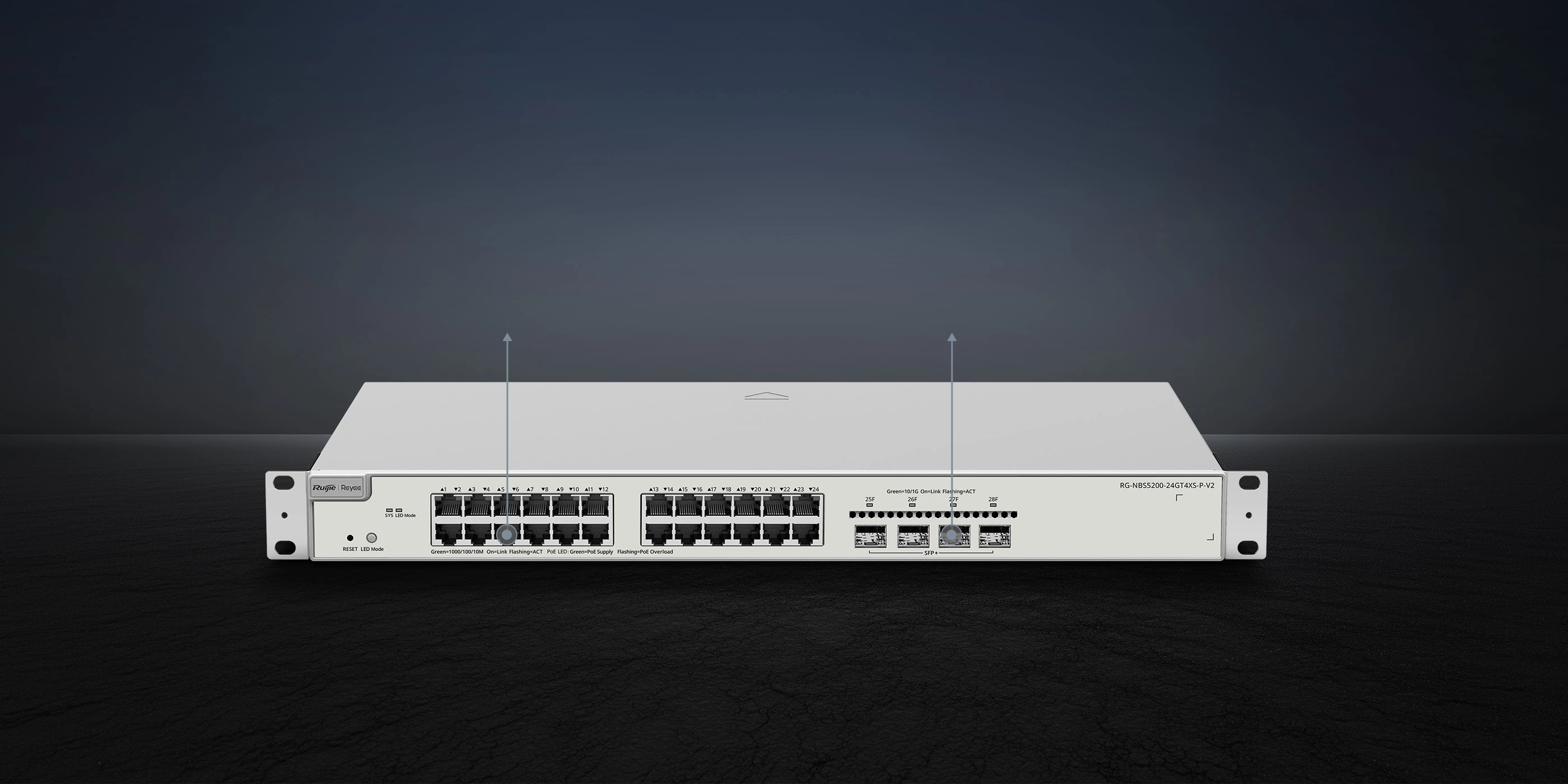 Ruijie RG-NBS5200-24GT4XS-P-V2, 24-port Gigabit Layer 3 PoE Switch, 4 SFP+ Uplink thumbnail 2