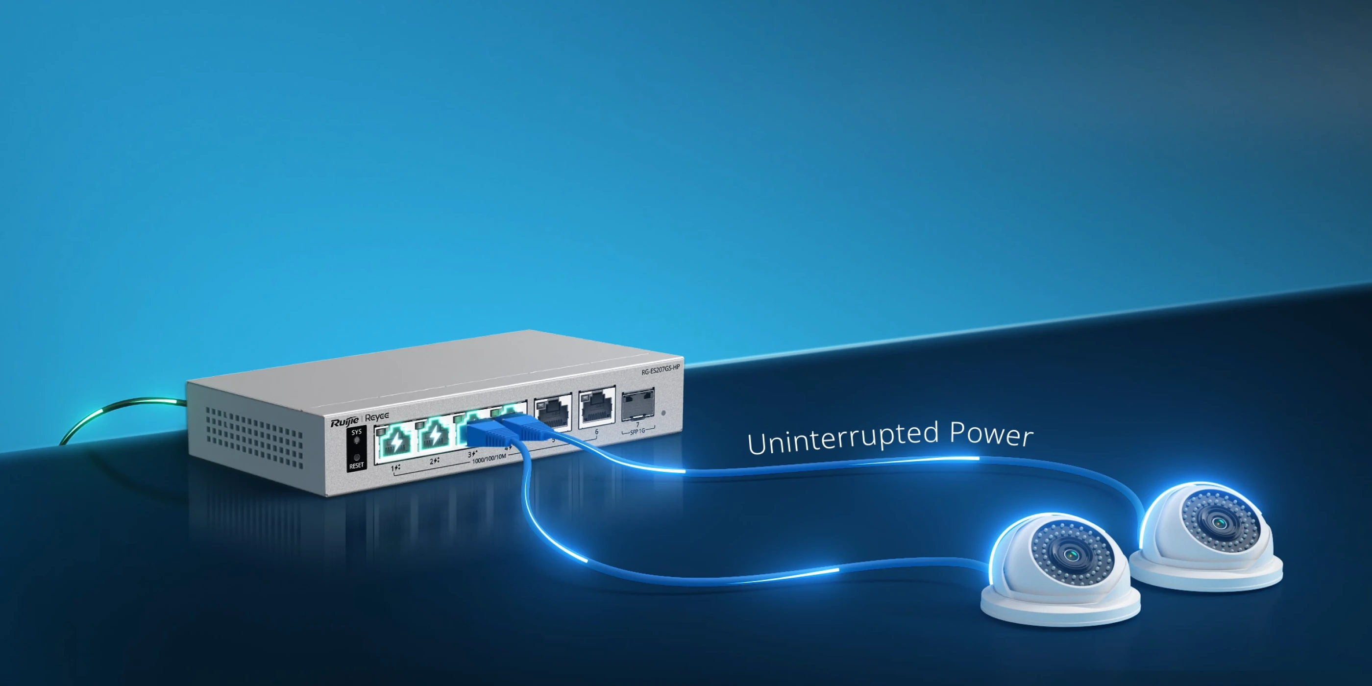 Ruijie RG-ES207GS-HP, 6-Port Gigabit Smart Cloud-Managed PoE Switch with 1-Port SFP thumbnail 10