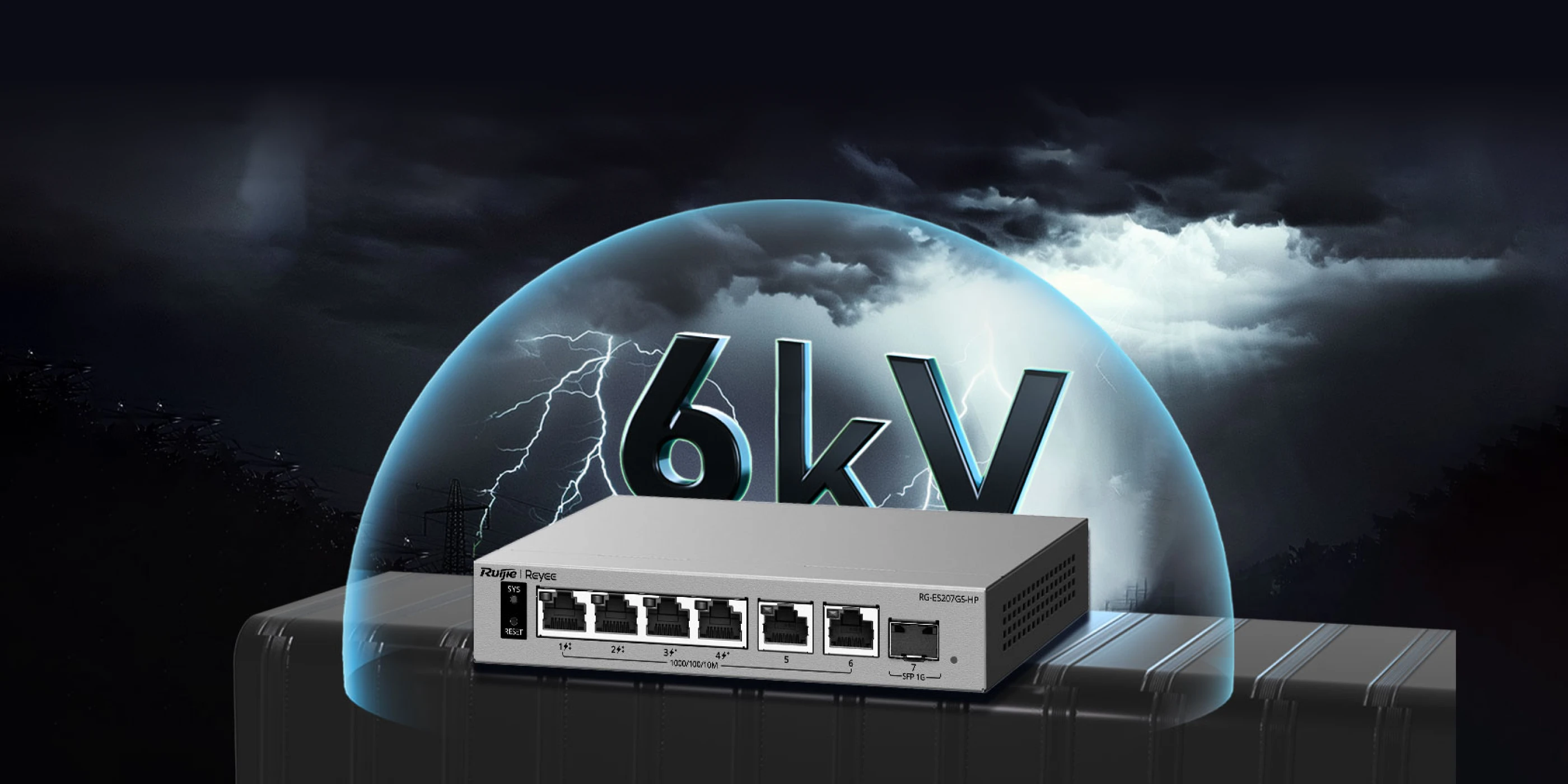 Ruijie RG-ES207GS-HP, 6-Port Gigabit Smart Cloud-Managed PoE Switch with 1-Port SFP thumbnail 5