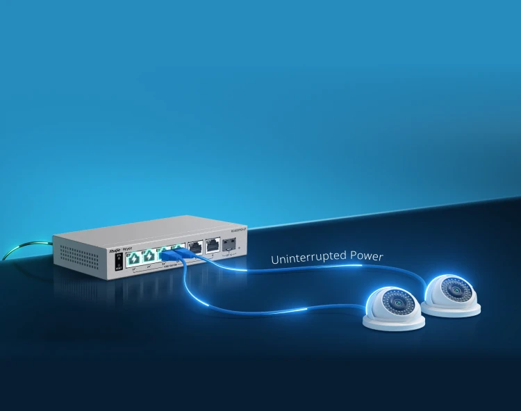 Ruijie RG-ES207GS-LP, 6-Port Gigabit Smart Cloud-Managed PoE Switch with 1-Port SFP thumbnail 4