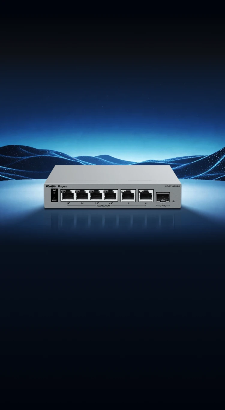Ruijie RG-ES207GS-P, 6-Port Gigabit Smart Cloud-Managed PoE Switch with 1-Port SFP thumbnail 3