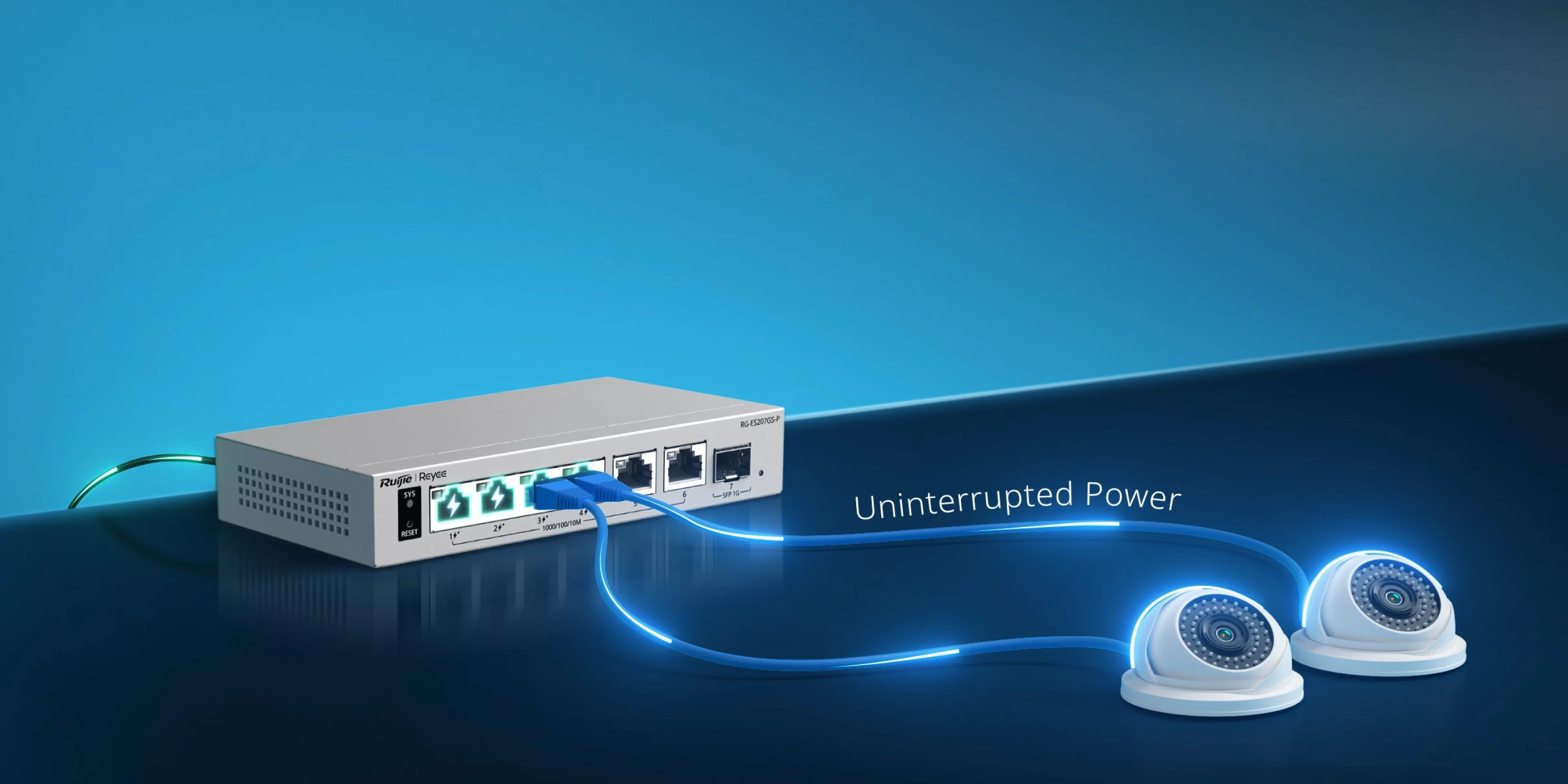 Ruijie RG-ES207GS-P, 6-Port Gigabit Smart Cloud-Managed PoE Switch with 1-Port SFP thumbnail 10