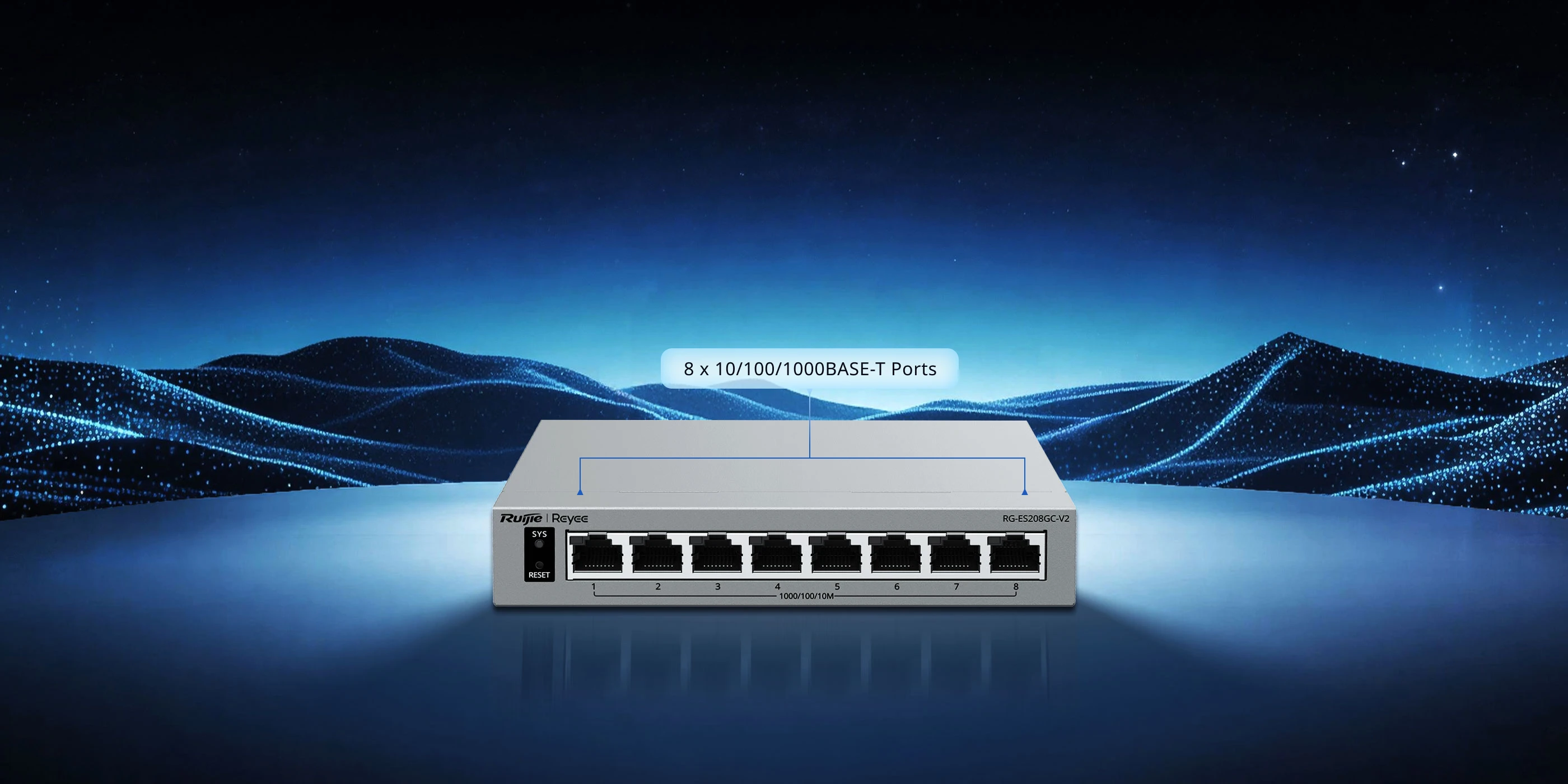 Ruijie RG-ES208GC-V2, 8-Port Gigabit Smart Cloud-Managed Non-PoE Switch thumbnail 2