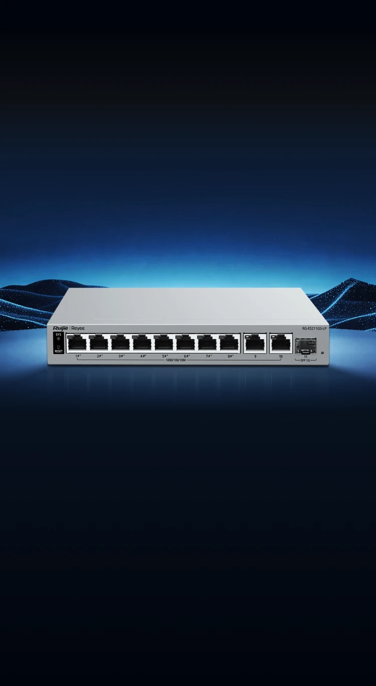 Ruijie RG-ES211GS-LP, 11-Port Gigabit Smart Cloud-Managed PoE Switch thumbnail 3