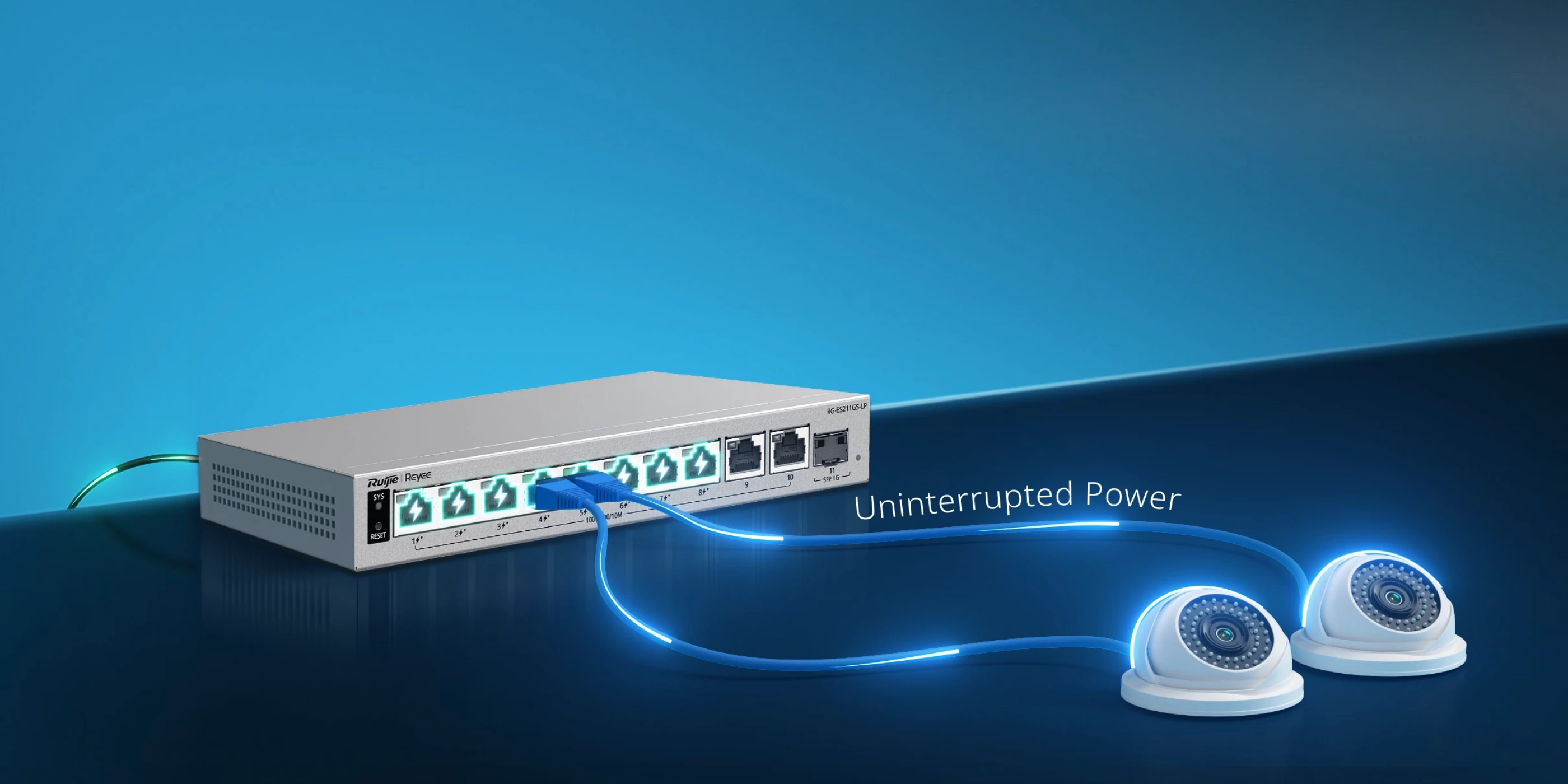 Ruijie RG-ES211GS-LP, 11-Port Gigabit Smart Cloud-Managed PoE Switch thumbnail 10