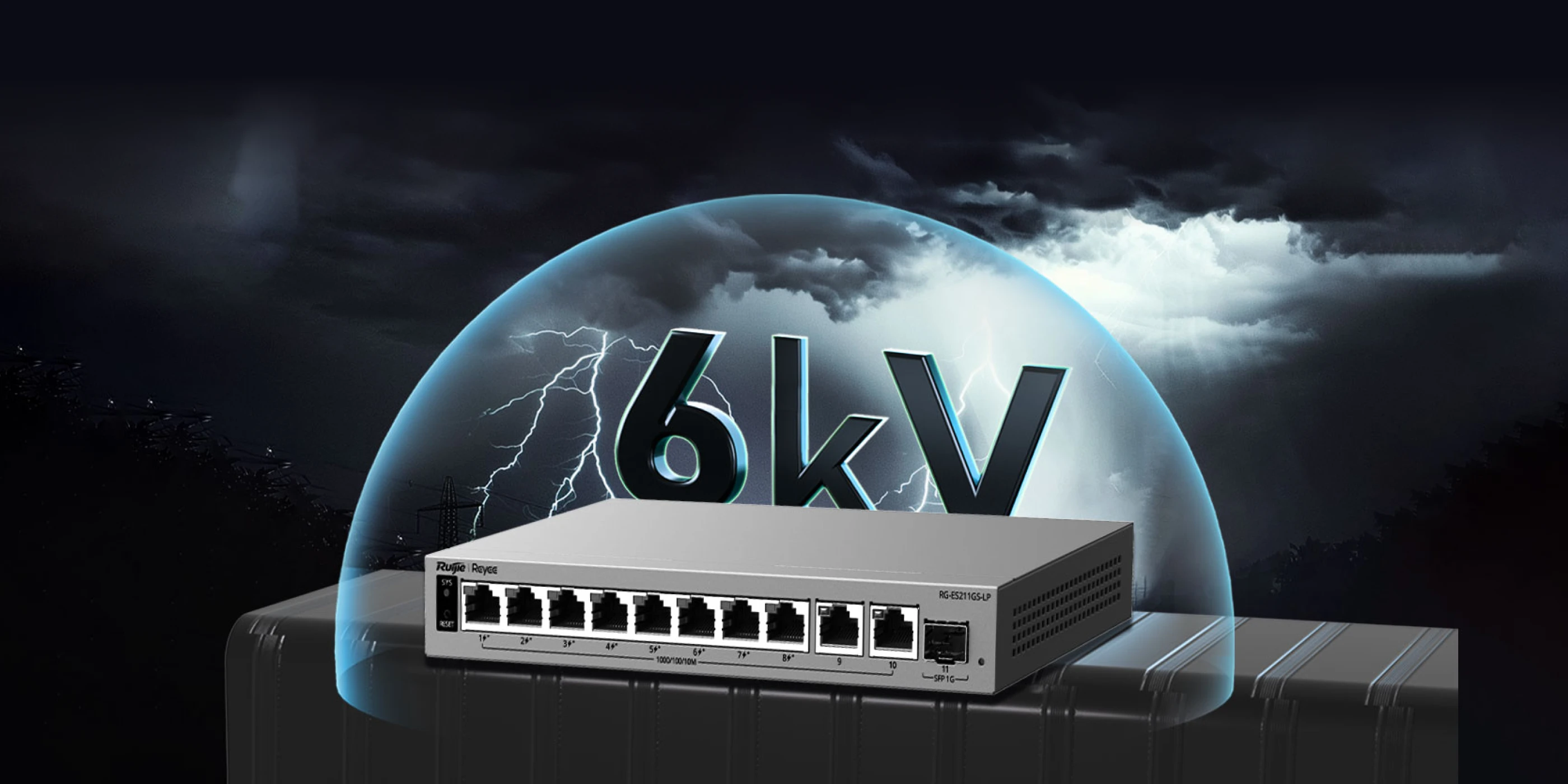 Ruijie RG-ES211GS-LP, 11-Port Gigabit Smart Cloud-Managed PoE Switch thumbnail 5