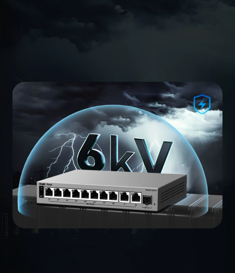Ruijie RG-ES211GS-LP, 11-Port Gigabit Smart Cloud-Managed PoE Switch thumbnail 6