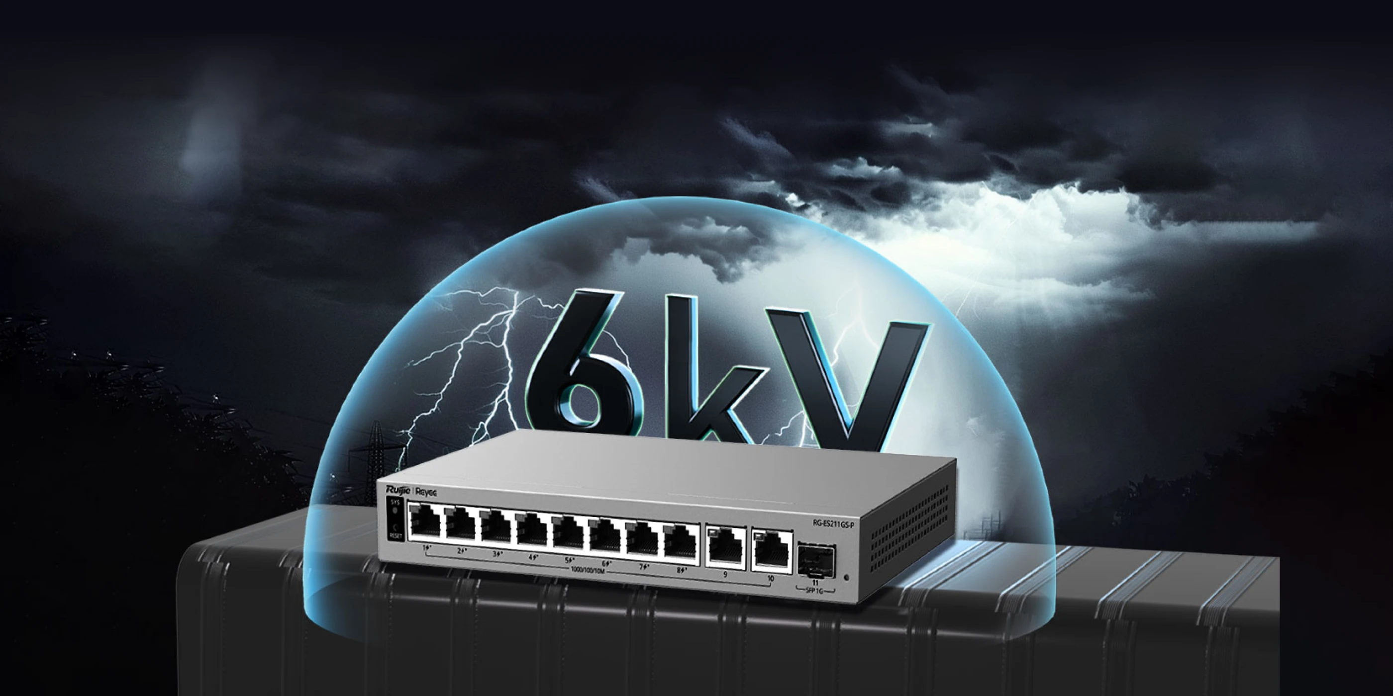 Ruijie RG-ES211GS-P, 10-Port Gigabit Smart Cloud-Managed PoE Switch with 1-Port SFP thumbnail 5