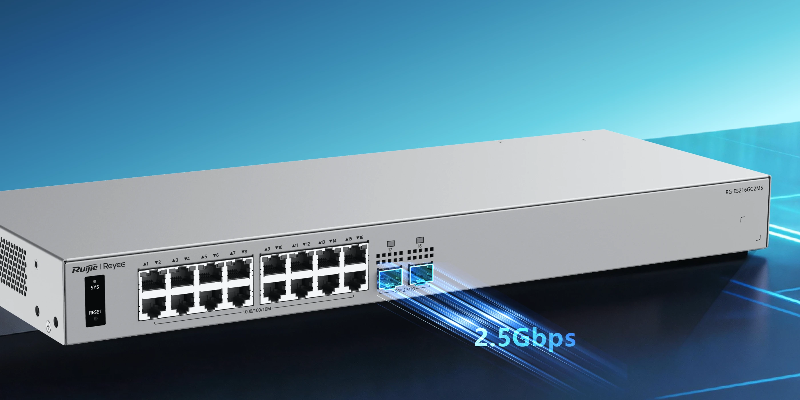 Ruijie RG-ES216GC2MS, 16-Port Gigabit Smart Cloud-Managed Non-PoE Switch thumbnail 4