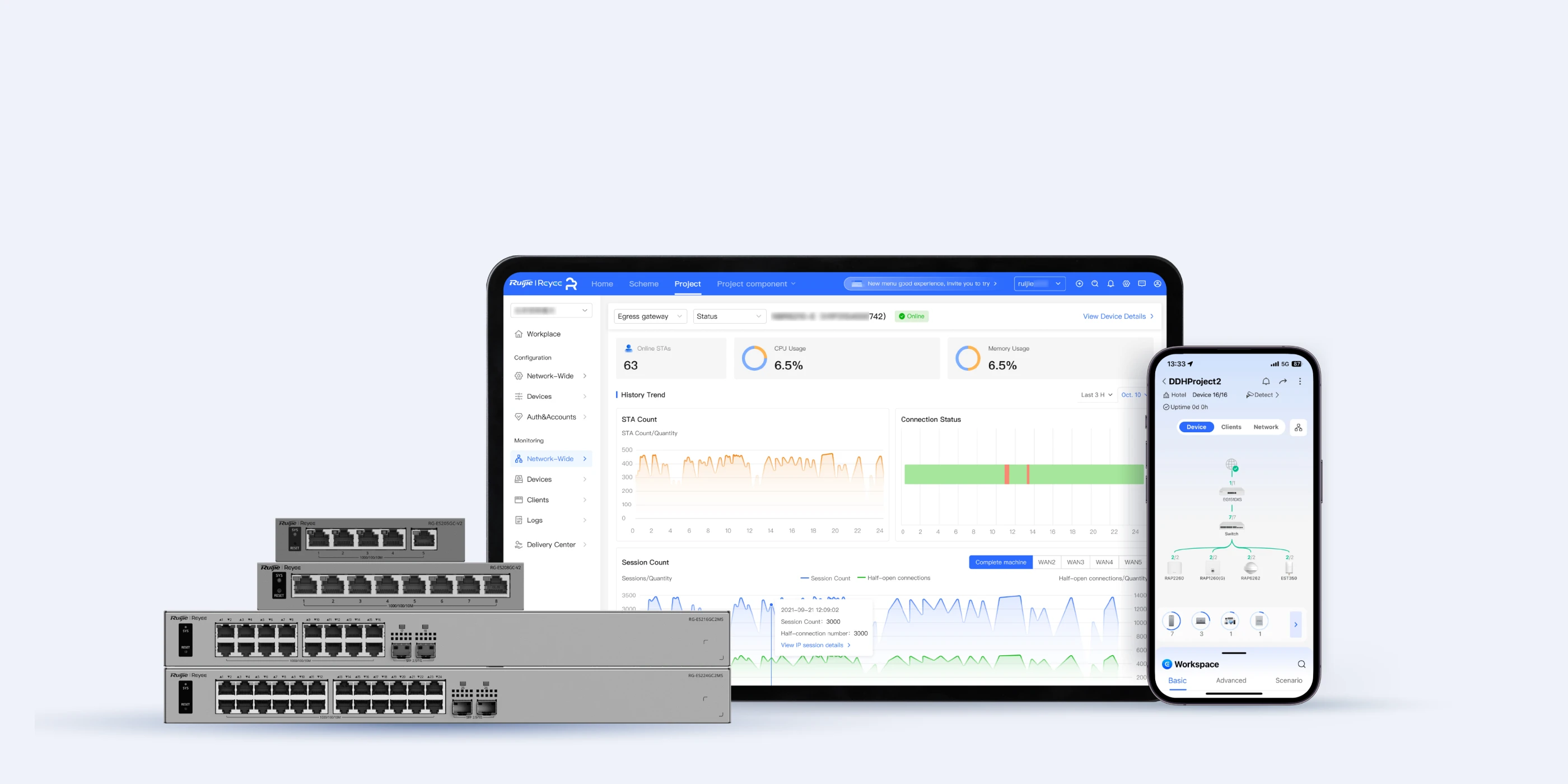 Ruijie RG-ES216GC2MS, 16-Port Gigabit Smart Cloud-Managed Non-PoE Switch thumbnail 10