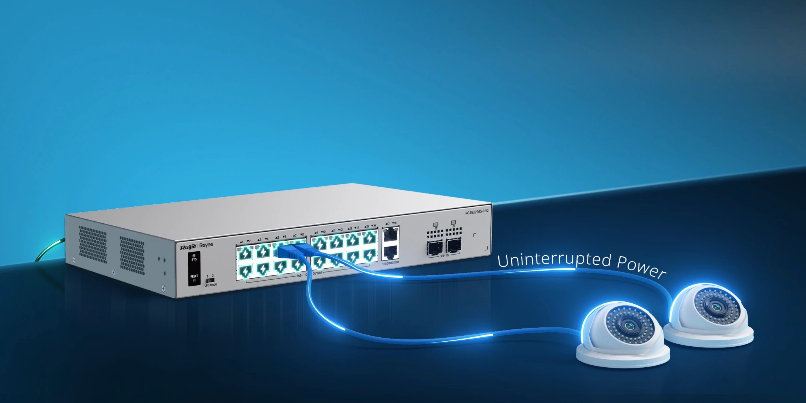 Ruijie RG-ES220GS-P-V2, 20-Port Gigabit Smart Cloud-Managed PoE Switch thumbnail 10