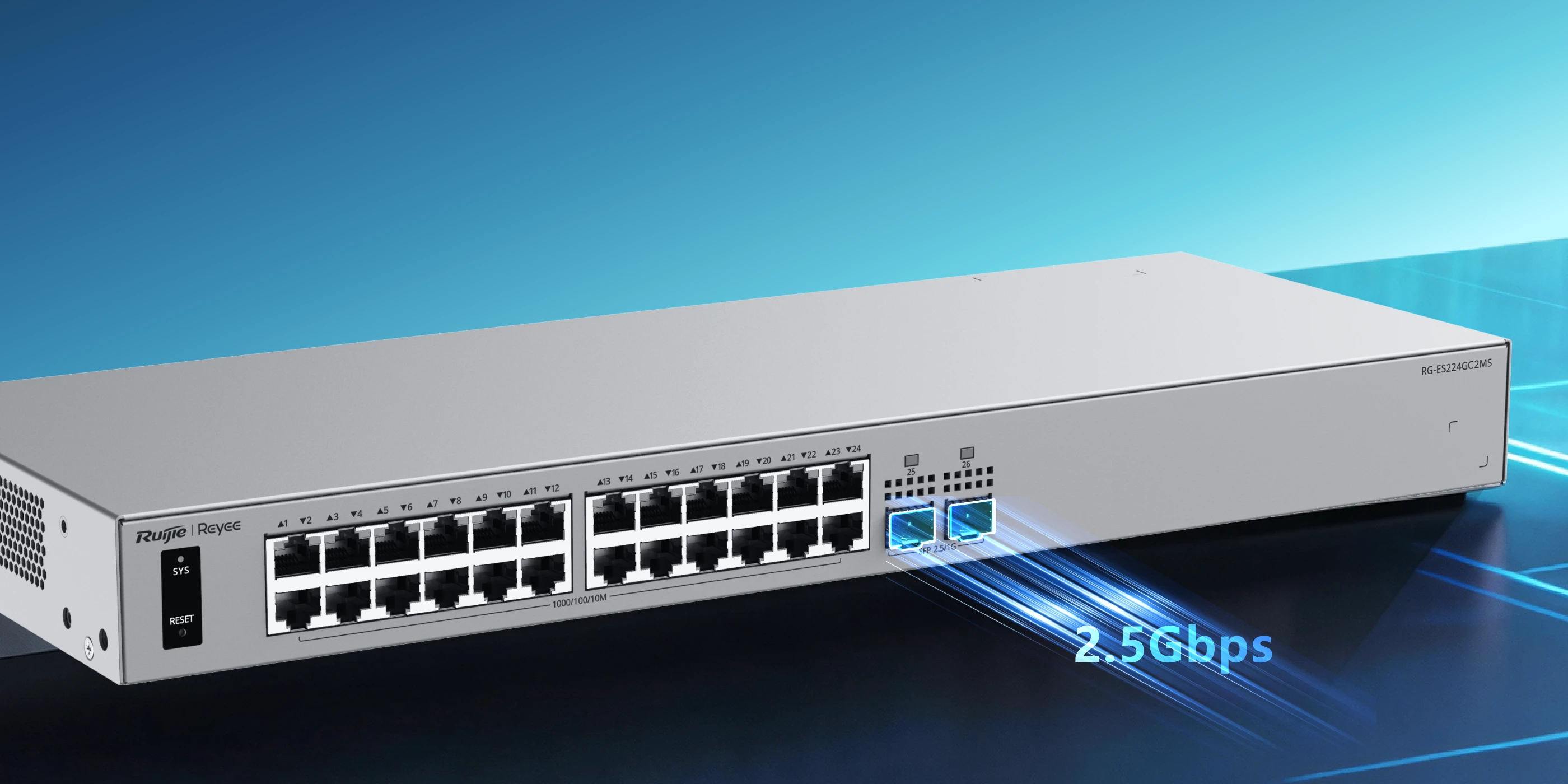 Ruijie RG-ES224GC2MS, 24-Port Gigabit Smart Cloud-Managed Non-PoE Switch thumbnail 4