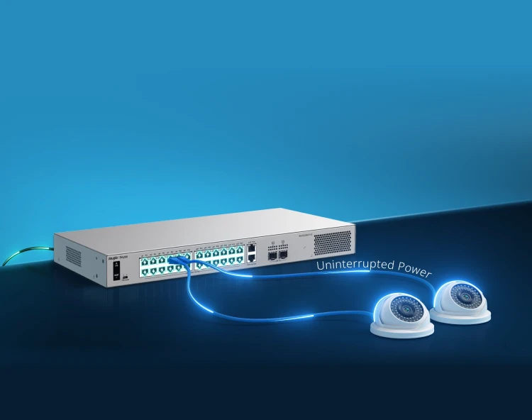 Ruijie RG-ES228GS-P-V2, 26-Port Gigabit Smart Cloud-Managed PoE Switch with 2-Port SFP thumbnail 4