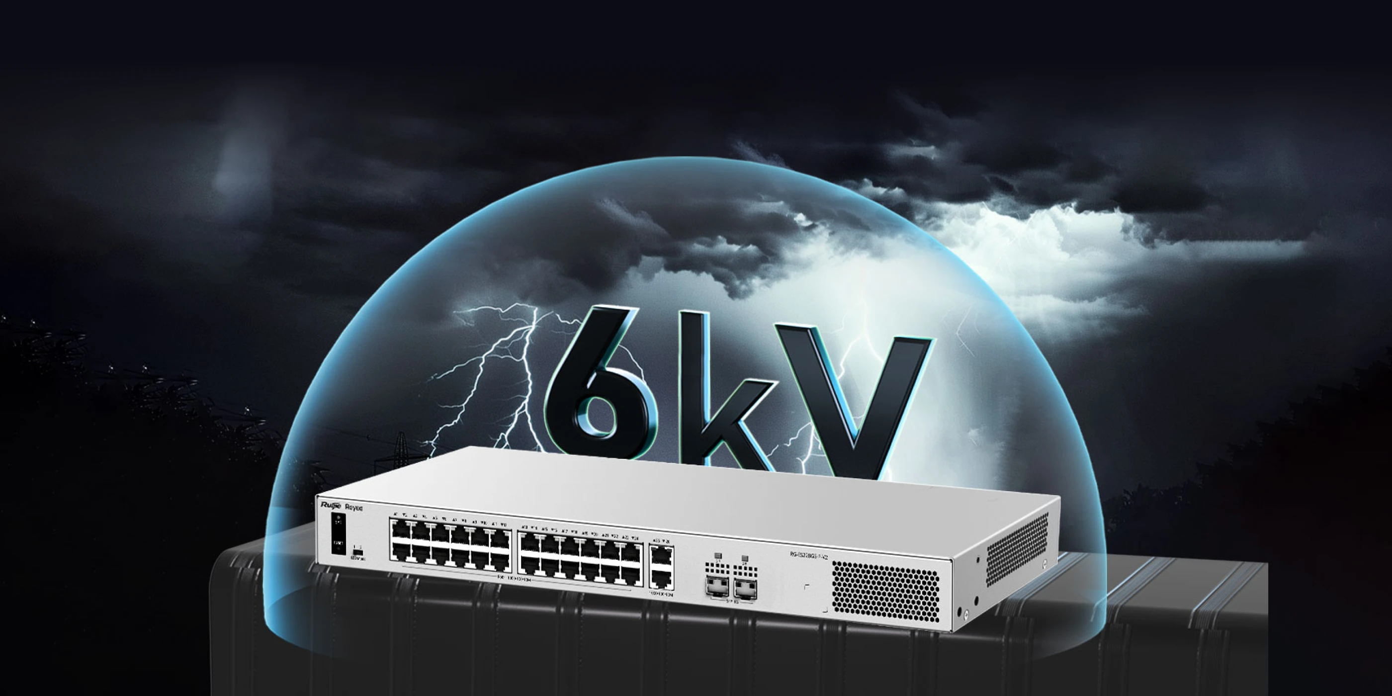 Ruijie RG-ES228GS-P-V2, 26-Port Gigabit Smart Cloud-Managed PoE Switch with 2-Port SFP thumbnail 5