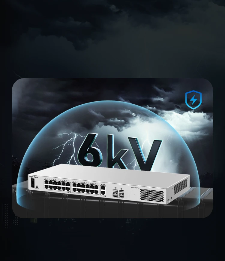 Ruijie RG-ES228GS-P-V2, 26-Port Gigabit Smart Cloud-Managed PoE Switch with 2-Port SFP thumbnail 6