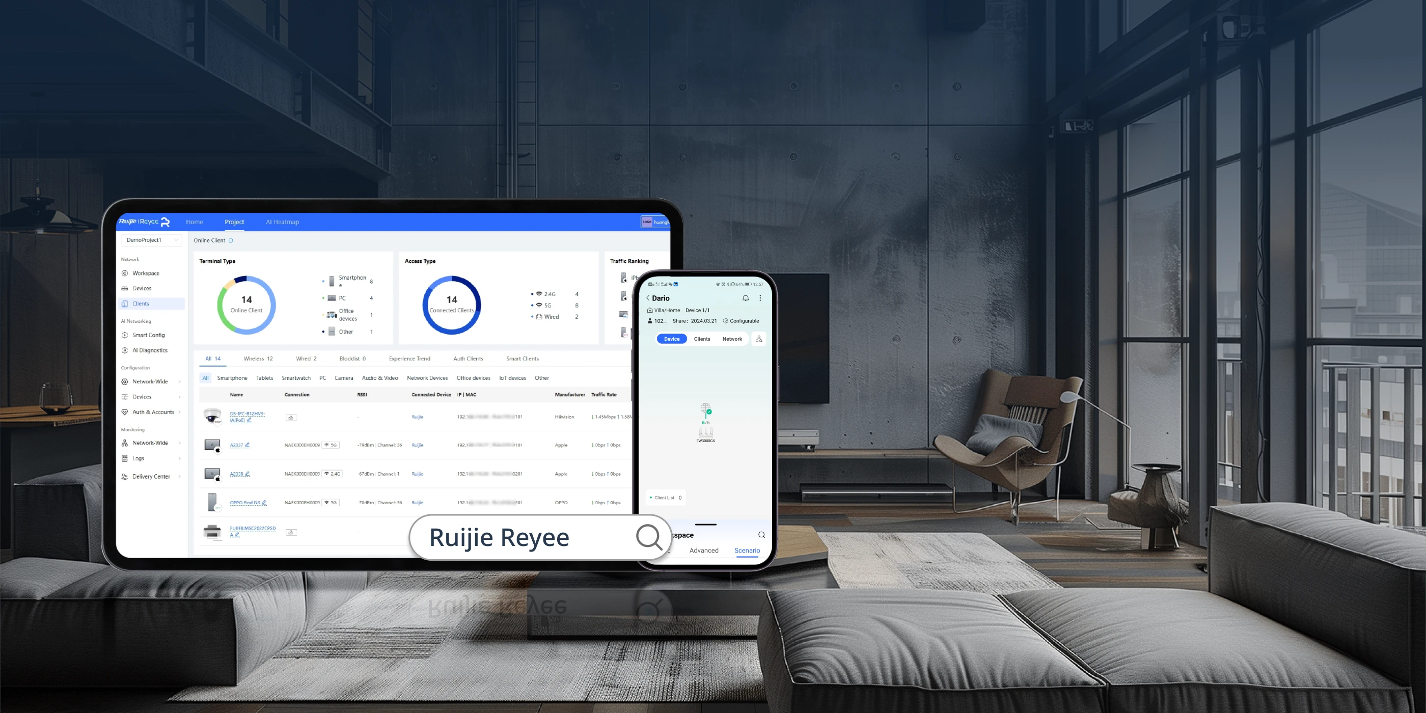 Ruijie RG-EW6000GX 6000M Wi-Fi 6 Mesh Router with 2.5G Port thumbnail 9